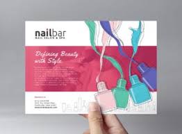 nail salon flyer template in psd ai