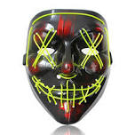 Purge Mask Scary Halloween Light Up Glowing Mask...