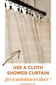 how to use a shower curtain for a door