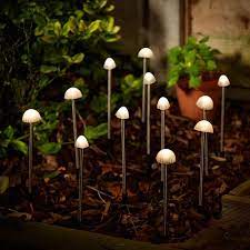 Elan Solar Mushroom Lights Set Of 12