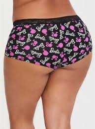 Details About Torrid Mattel Barbie Black Lace Boyshorts Panties Underwear Plus Size 1 14 16
