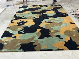 wool printed army floor carpet at rs