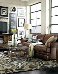 brown leather sofa living room paperblog