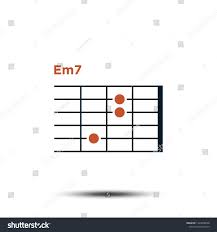 Em7 Basic Guitar Chord Chart Icon Stock Image Download Now