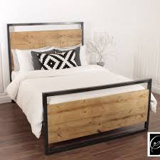 industrial bed king double single frame