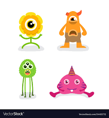 funny character design monster bundle