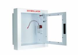 aed cabinet large semi recessed no