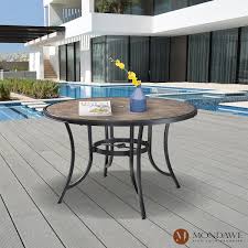 Outdoor Dining Table Ceramic Tile Top