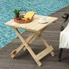 Outsunny Folding Side Table Portable