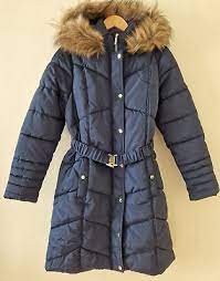 Lipsy Quilted Padded Navy Puffer