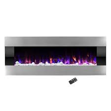 Stainless Steel Electric Fireplace