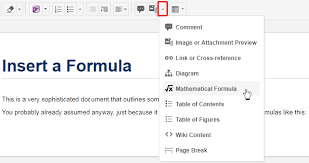 insert or edit a formula