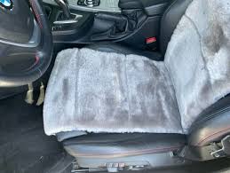 Gray Sheepskin Seat Cover Insert Covers