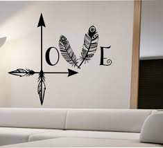 Love Arrow Wall Decal Feather Namaste