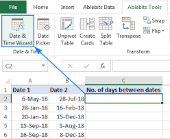 days between two dates in excel