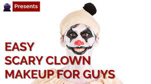 easy scary clown makeup tutorial for