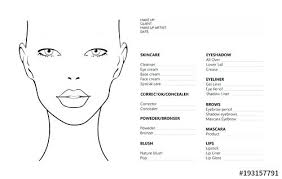 Blank Makeup Face Chart Yeonju