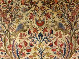 fine antique silk persian kashan tree