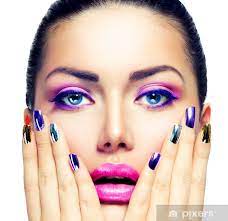 poster beauty makeup purple make up