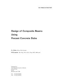 design of composite beams using precast