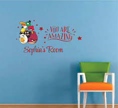 Amazon.com: Angry Birds Amazing Bird Game Cartoon Customized Wall Decal -  Custom Vinyl Wall Art - Personalized Name - Baby Girls Boys Kids Bedroom  Wall Decal Room Decor Wall Stickers Decoration Size (