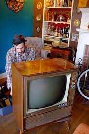 Maybe you would like to learn more about one of these? This 1960s Tv Was Just Sitting In Their Garage When I Saw What They Did With It I Was Amazed Old Tv Consoles Vintage Television Vintage Tv