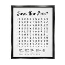 Lined Floater Frame Typography Wall Art