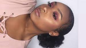 pink glitter halo eye makeup tutorial