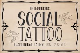 social tattoo font by qwrtypefoundry