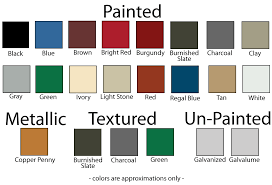 Metal Building Supply Colors