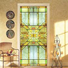 Door Wall Sticker Tiffany Stained Glass
