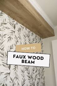 faux wood beam diy using contact