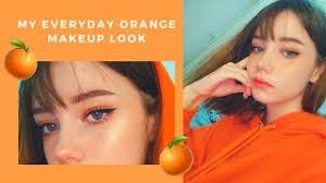 my everyday orange makeup look you