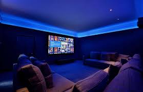 Cinema Room Lighting With Fabric Walls