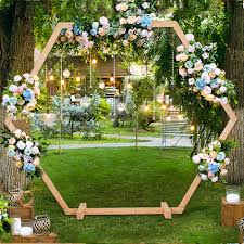 Wooden Hexagon Wedding Arch Frame