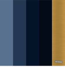 shades of blue and gold color palette