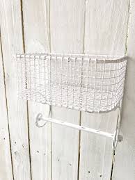 Basket Towel Rod Bathroom Organizer