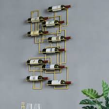 10 Bottle Modern Geometric Wall Mounted