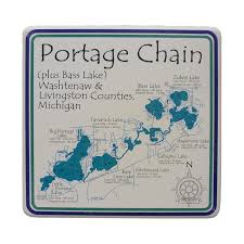Portage Chain Lake Art Coaster Check Out Www Heartofmich