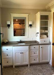 75 rustic bathroom with white cabinets