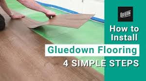 how to install gluedown flooring in 4