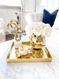 Gold Mirrored Tray Gold Tray Decorative