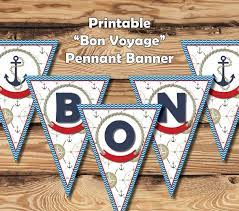 nautical banner template new bon voyage