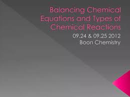 Ppt Balancing Chemical Equations And