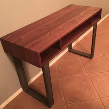Also i want them to be seperate, so when friends come over they can sit next to me. Diy Walnut Desk With Steel Legs Woodworking