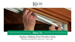 replace sliding door weather strip