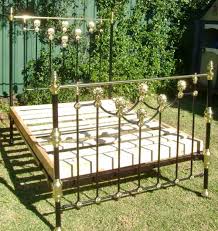 antique iron brass bed restoration