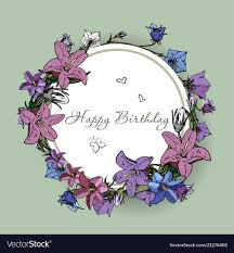 happy birthday card with flowers