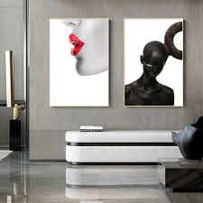 Red Lips Canvas Poster Art Picture Wall