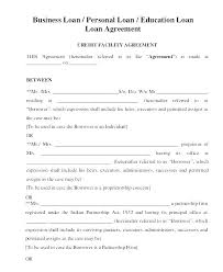 Personal Loan Template Agreement Form Excel Images Free
